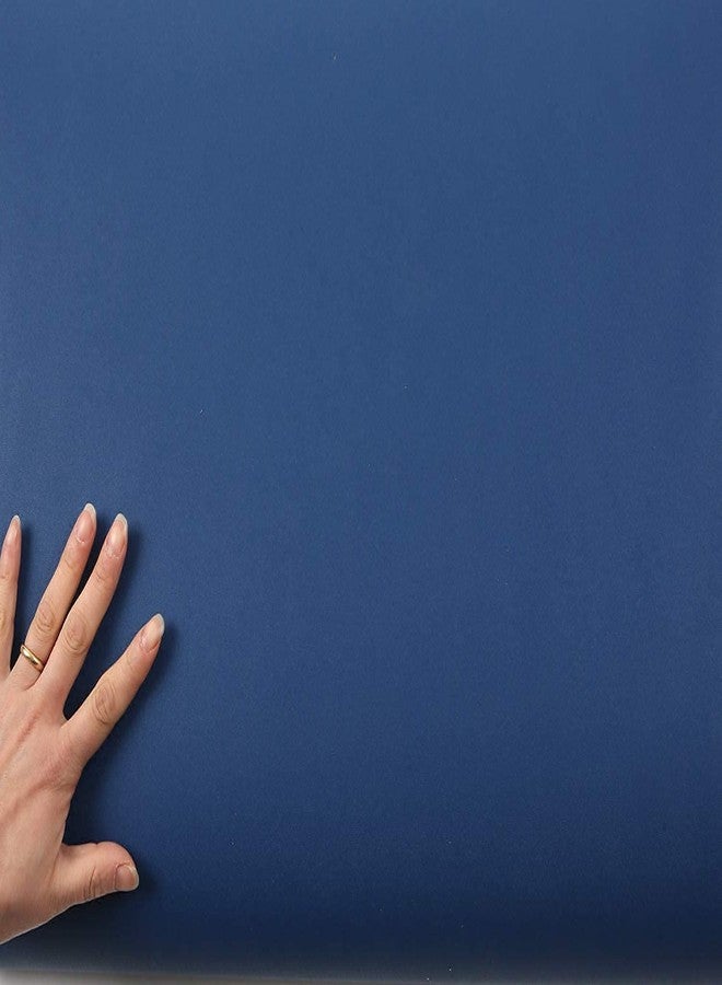 صن بيرد ورق جدران لاصق من صن بيرد، ورق لاصق فينيل مزخرف ذاتي اللصق لأثاث المطبخ، ديكورات منزلية، ديكورات غرف الأطفال، ورق جدران قابل للإزالة ومقاوم للماء (24 × 48 بوصة، أزرق داكن) - Image 4